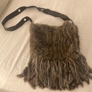 Fur handbag